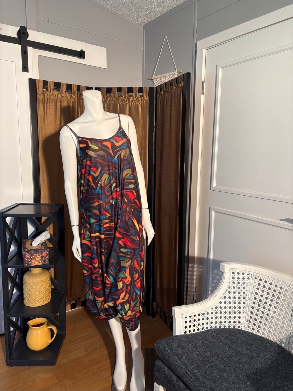 Multicolor Abstract Print Jumpsuit